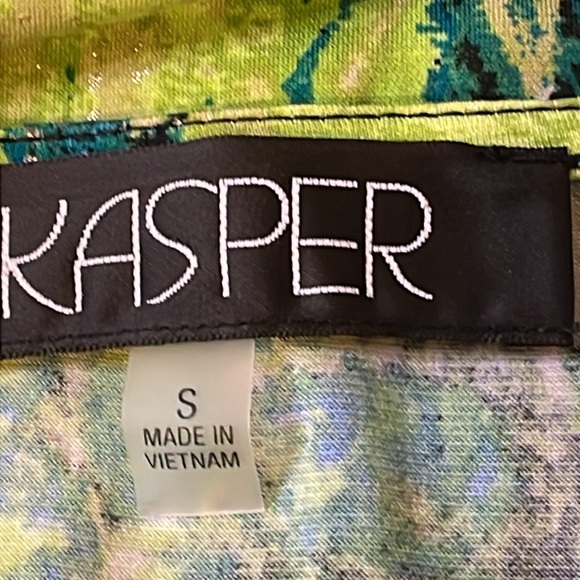 Kasper Green/Blue/Metálic Gold Sleeveless Top (Small) - Picture 3 of 5